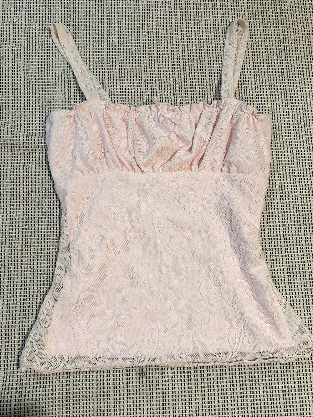 Lace babydoll top in Pale Pink